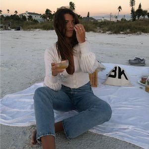 Aritzia x Wilfred Free Plunge Front Cardigan